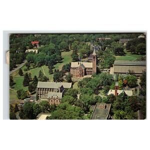 Cornell University Ithaca NY Vintage Postcard Aerial View 1970s Plastichrome
